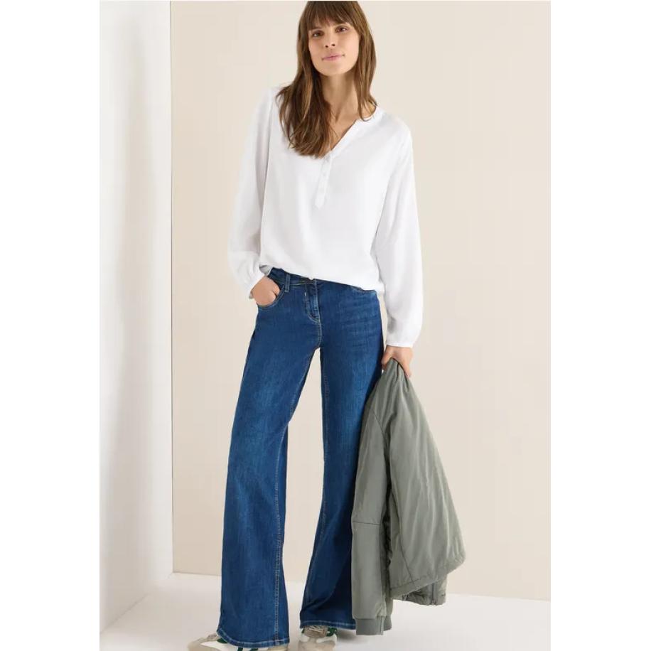 CECIL Blouse in effen kleur Wit