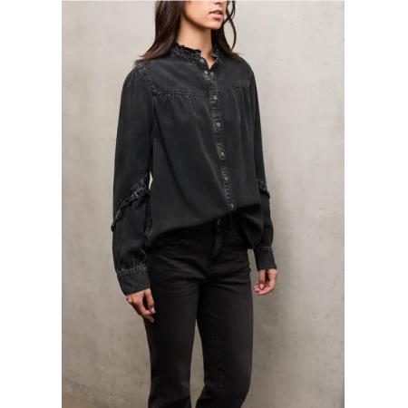 Street One Denim blouse met ruches