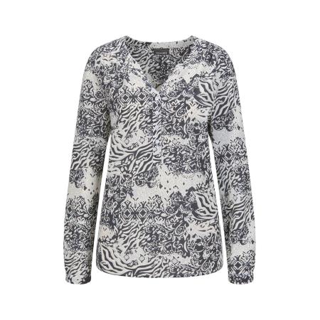 Goldner Goldner Blouse lichtgrijs / zwart