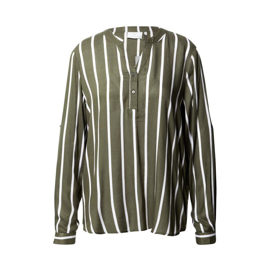 Kaffe Kaffe Blouse KAstridy kaki / wit -