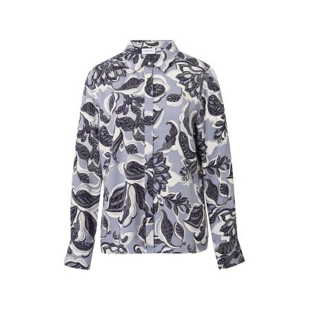 Comma COMMA Blouse hemelsblauw / zwart