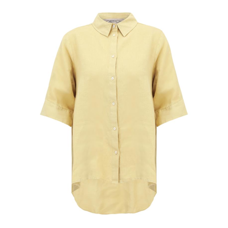 Cartoon Blouse geel Groen