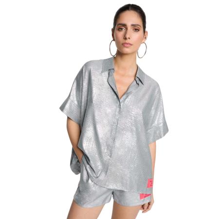 Alix The Label Foil Twill Blouse