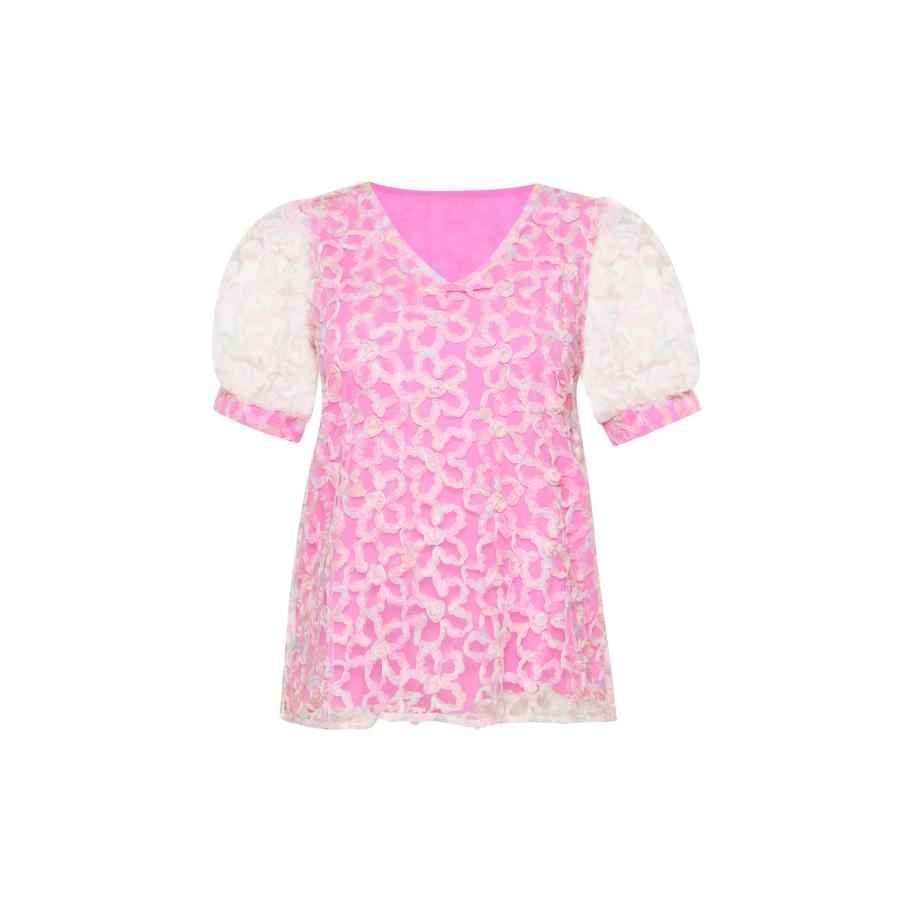 FELIPA FELIPA Blouse Fashion Look lichtlila / pink / poederroze / wit -