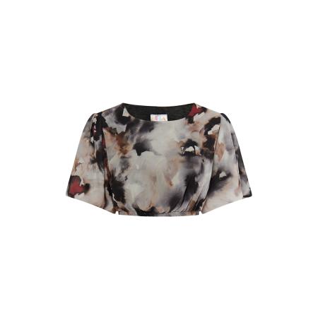 IZIA IZIA Blouse beige / grijs / zwart