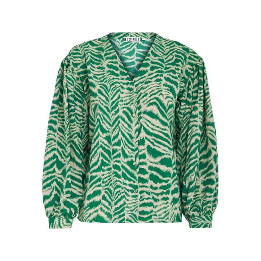 Desires DESIRES Blouse Alberte crème / grasgroen -