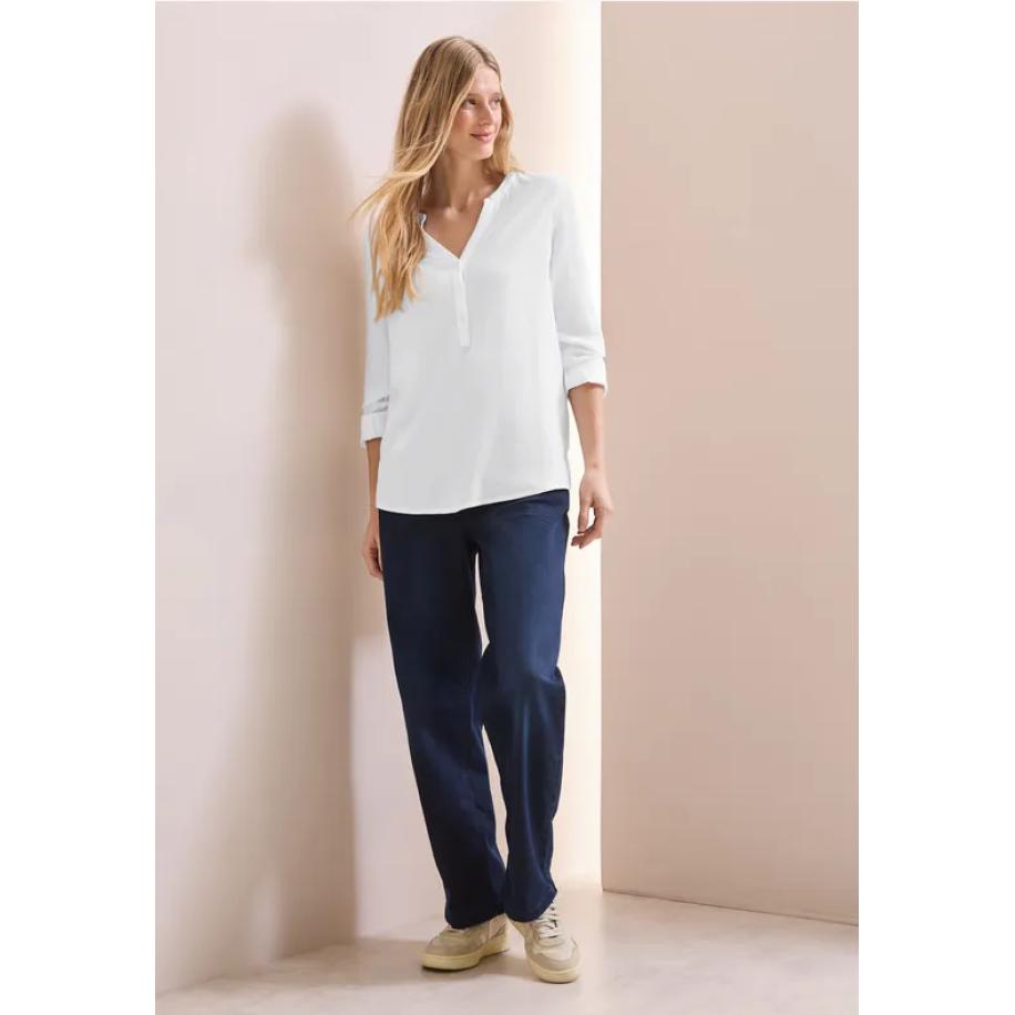 CECIL Blouse in effen kleur Wit
