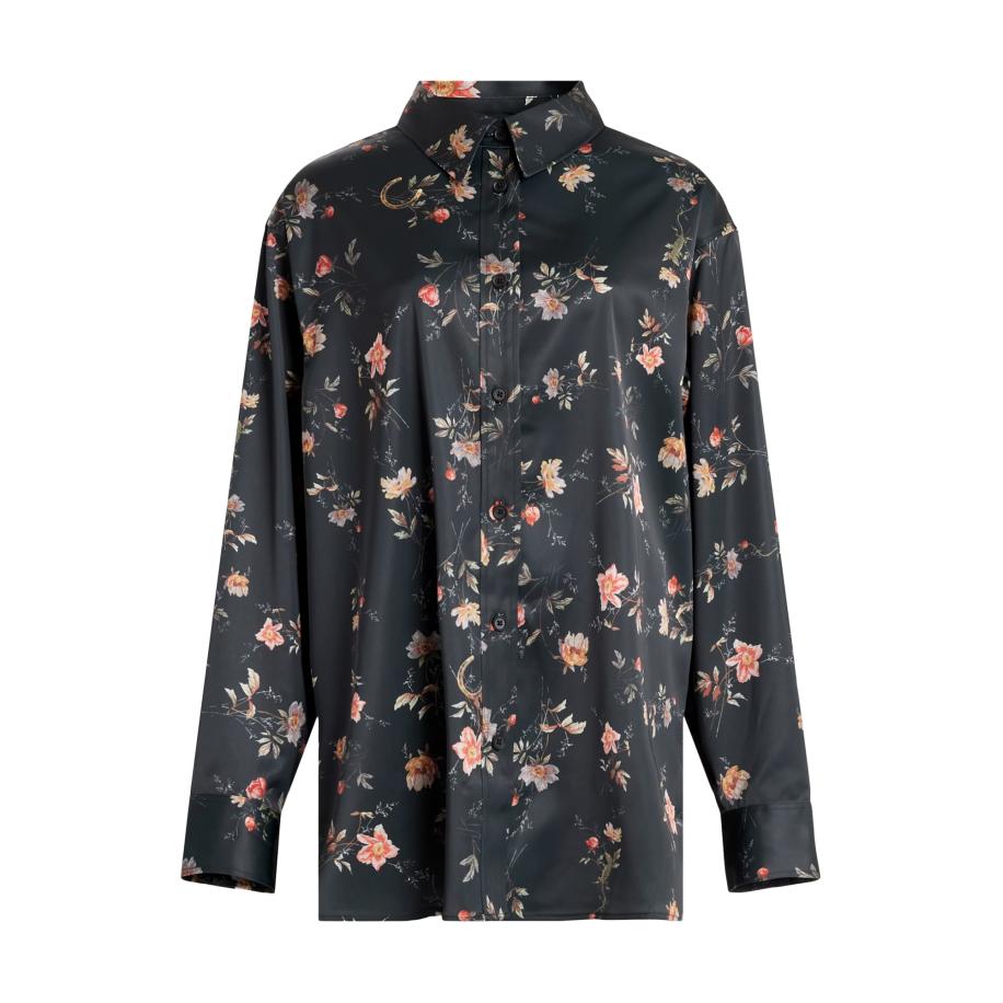 AllSaints AllSaints Blouse LOUISA TANANA lichtgrijs / koraal / zwart / wit -