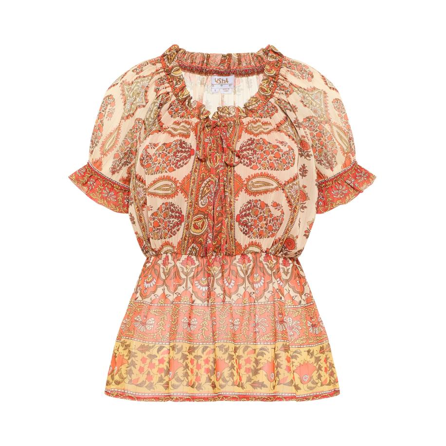 Usha usha FESTIVAL Blouse crème / geel / olijfgroen / donkeroranje -