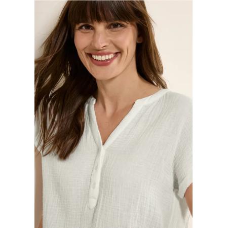 CECIL Mousseline blouse met korte mouwen