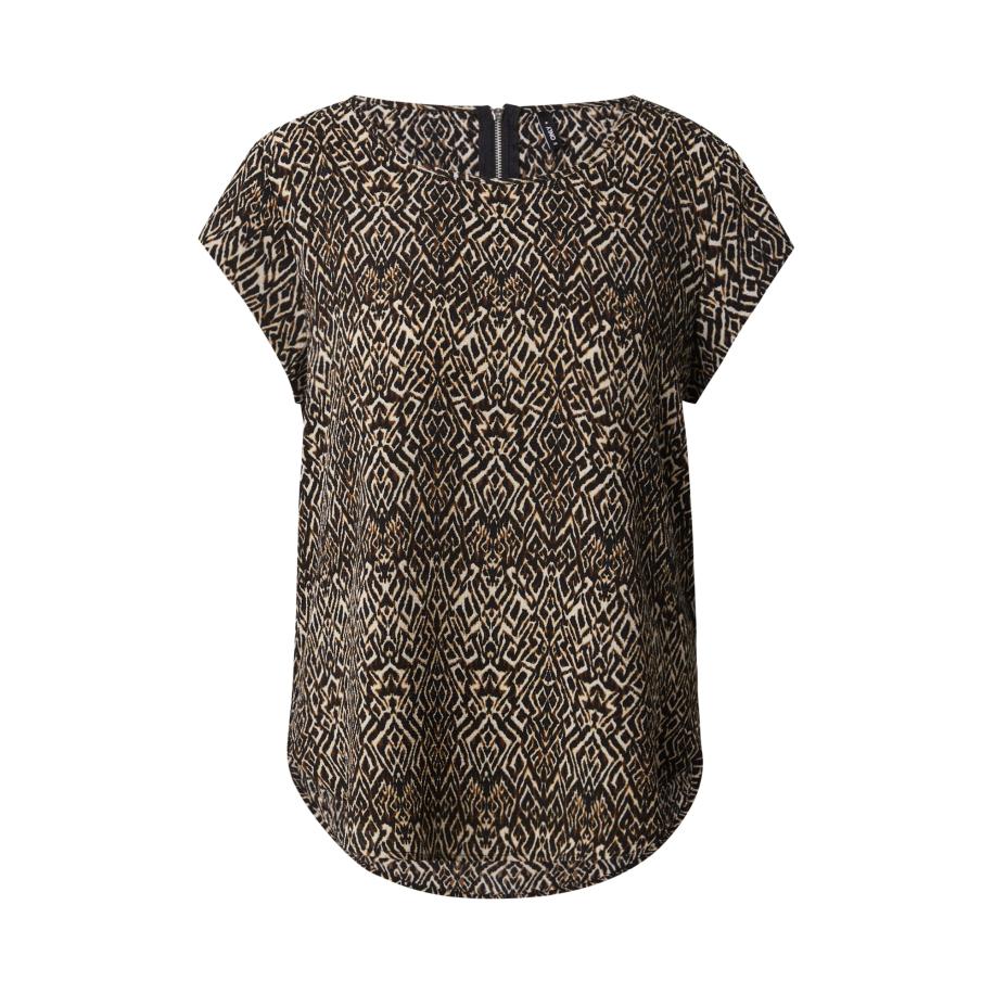 Only ONLY Blouse ONLVic crème / bruin / zwart -