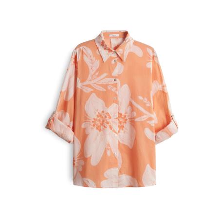 OPUS OPUS Blouse Fumine Bohème lichtoranje / wit