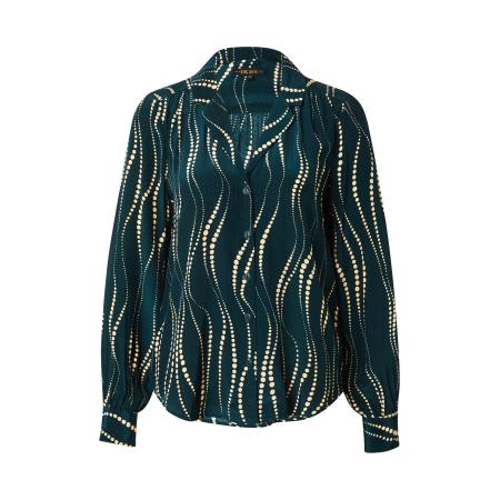 King Louie King Louie Blouse Bella beige / donkergroen