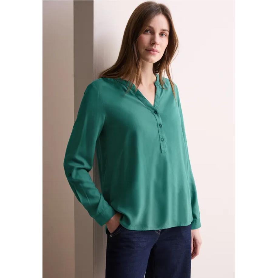 CECIL Blouse in effen kleur Groen