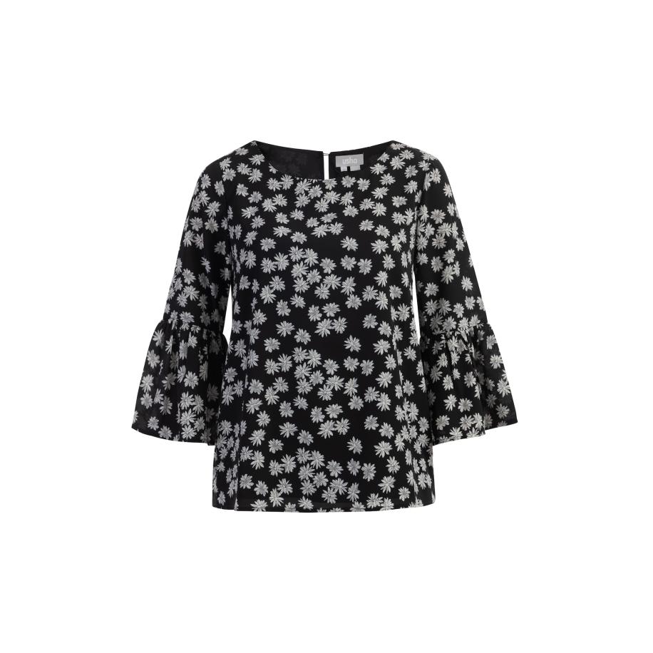 Usha Usha Blouse zwart / wolwit -