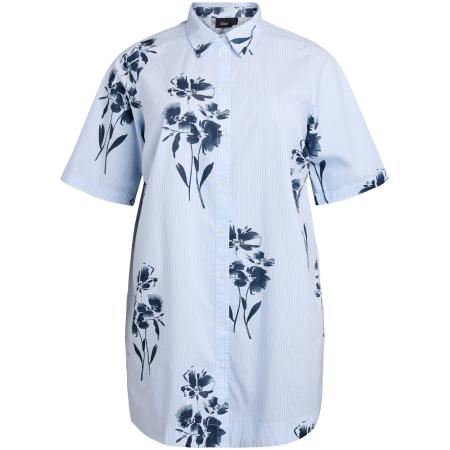 Zizzi Zizzi Blouse Evarsha navy / lichtblauw