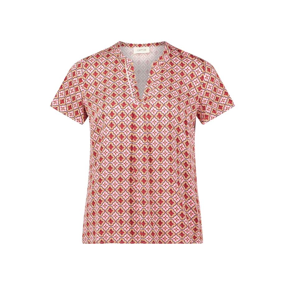 Cartoon Blouse geel / rosa / rood / wit Rood