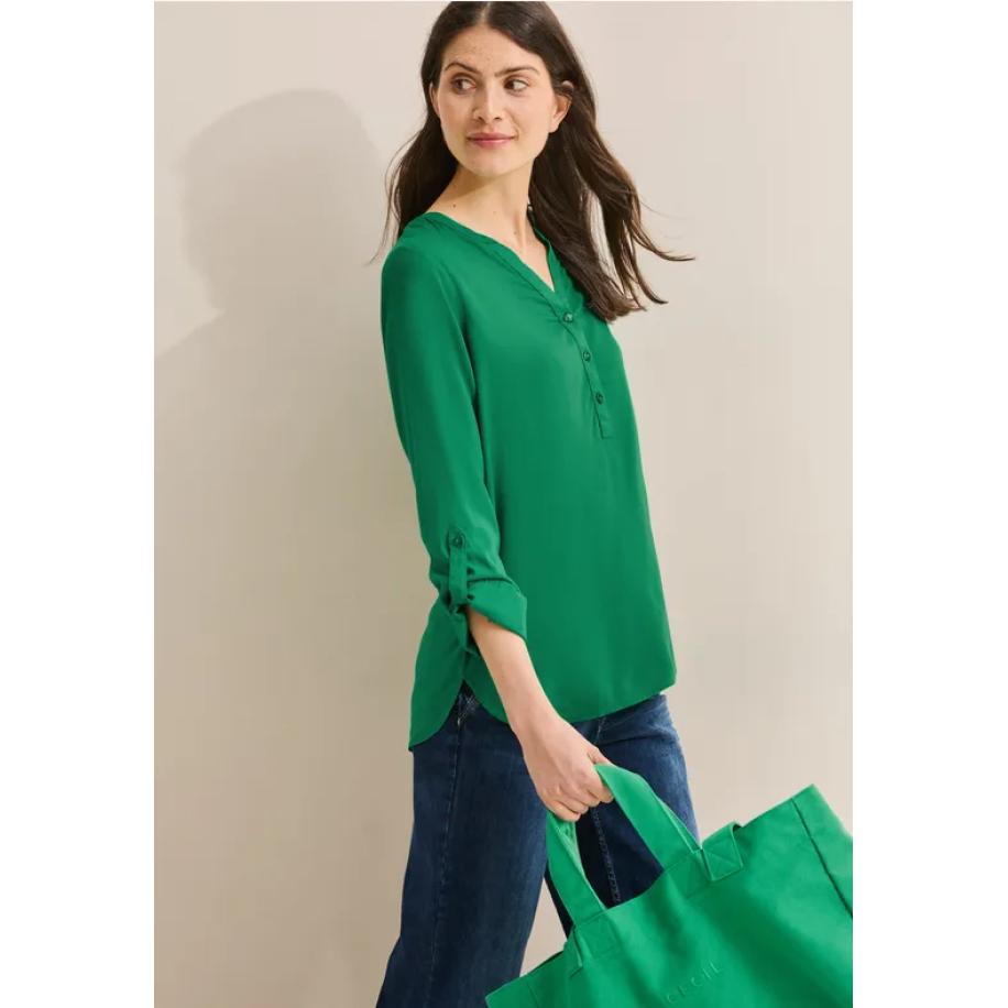 CECIL Blouse in effen kleur Groen