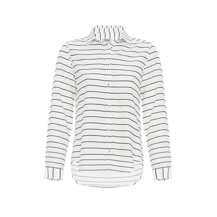 Moxx Paris Blouse zwart / wit Wit