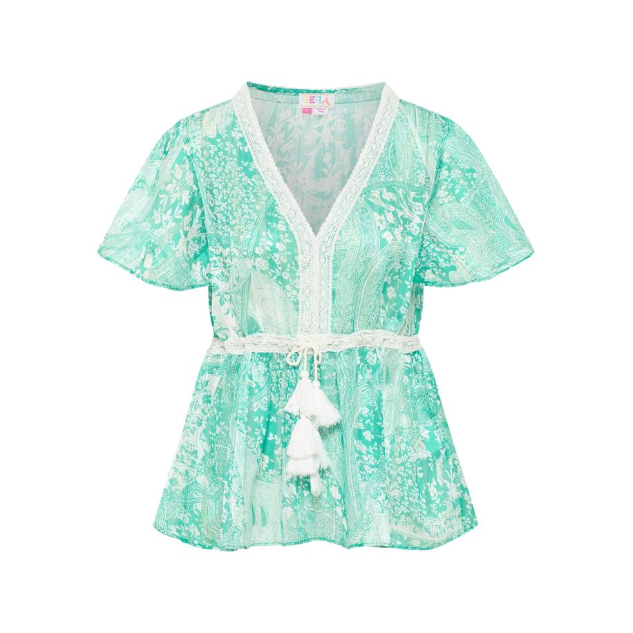 IZIA IZIA Blouse groen / wit -