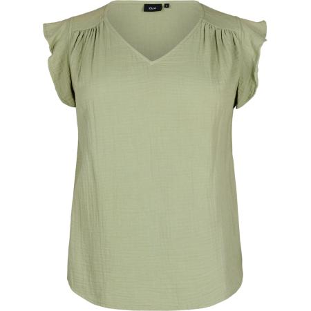 Zizzi Zizzi Blouse Vvivu olijfgroen