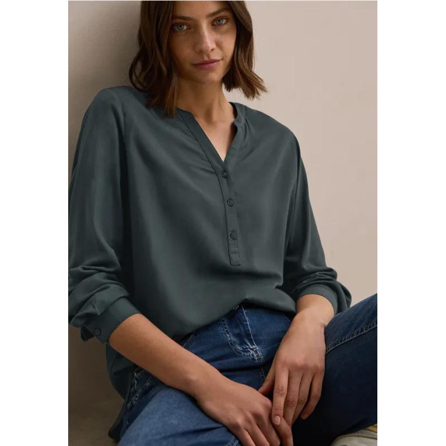 CECIL Blouse in effen kleur Groen