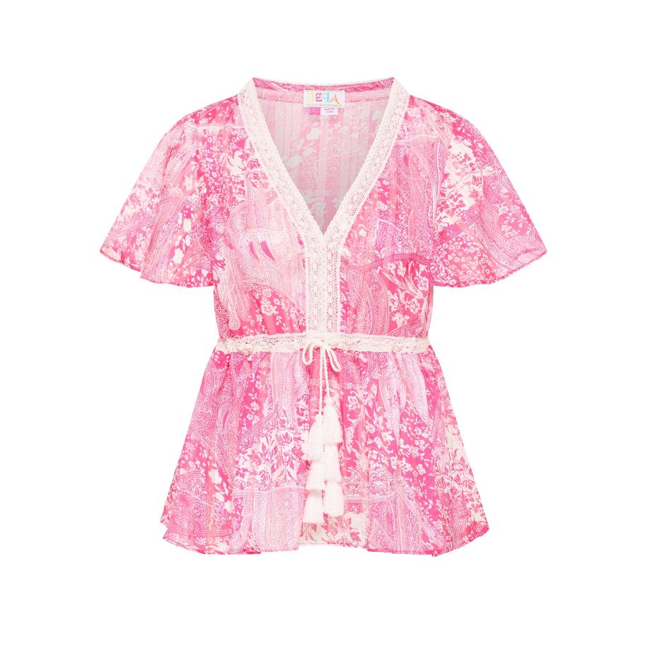 IZIA IZIA Blouse pink / wit -