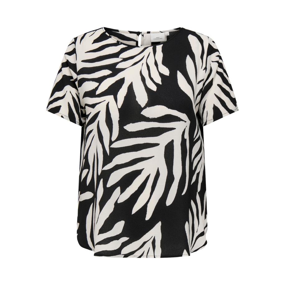 Only Carmakoma ONLY Carmakoma Blouse CARVica zwart / wit -