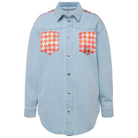 Studio Untold Studio Untold Blouse blauw denim / oranje