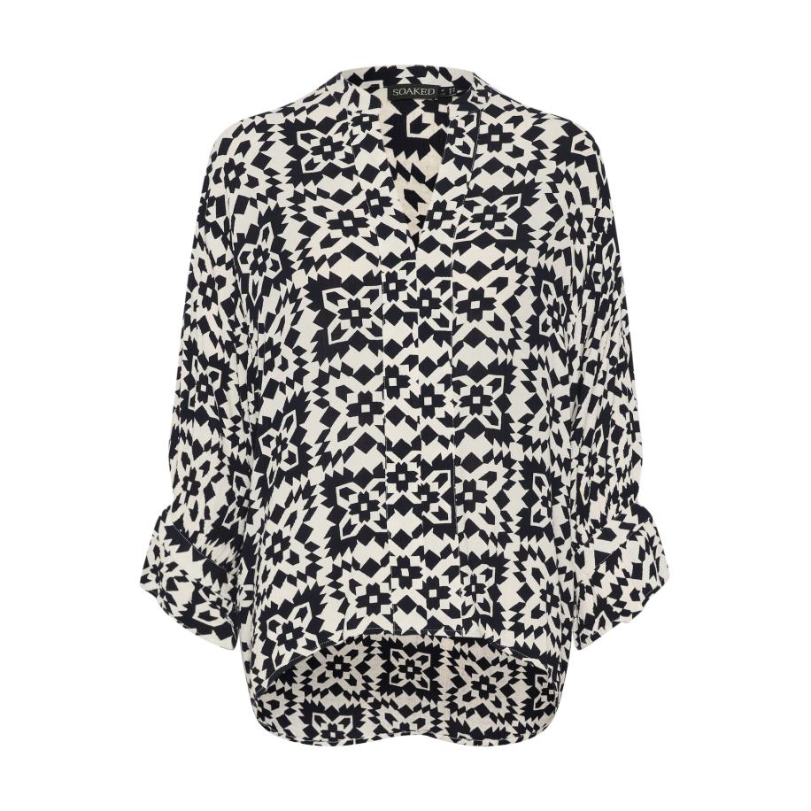 Soaked in Luxury SOAKED IN LUXURY Blouse Zaya zwart / wit -