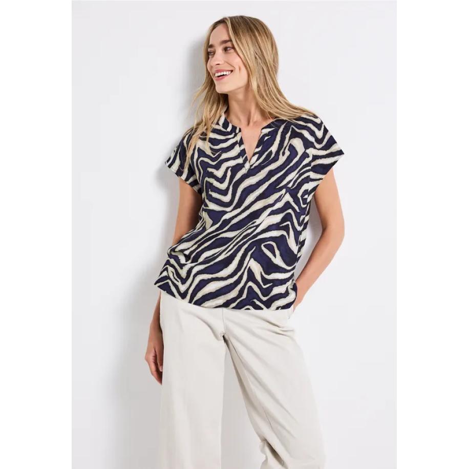 Street One Gedessineerde blouse Blauw