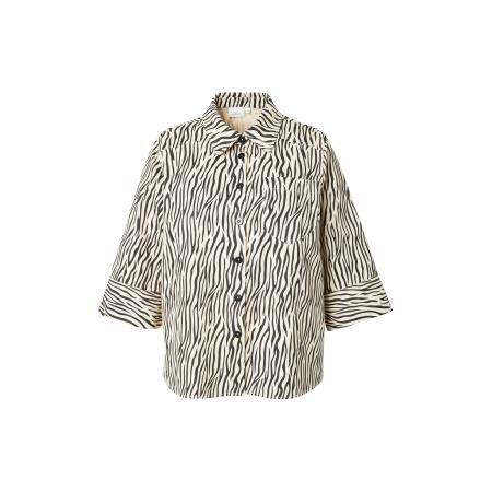 Only Carmakoma ONLY Carmakoma Blouse CARDEMILA greige / zwart
