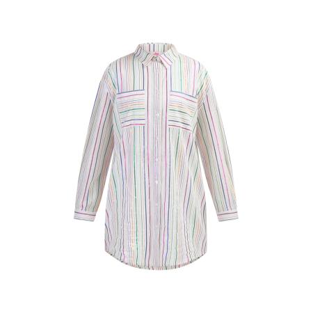 MYMO MYMO Blouse blauw / groen / pink / wit