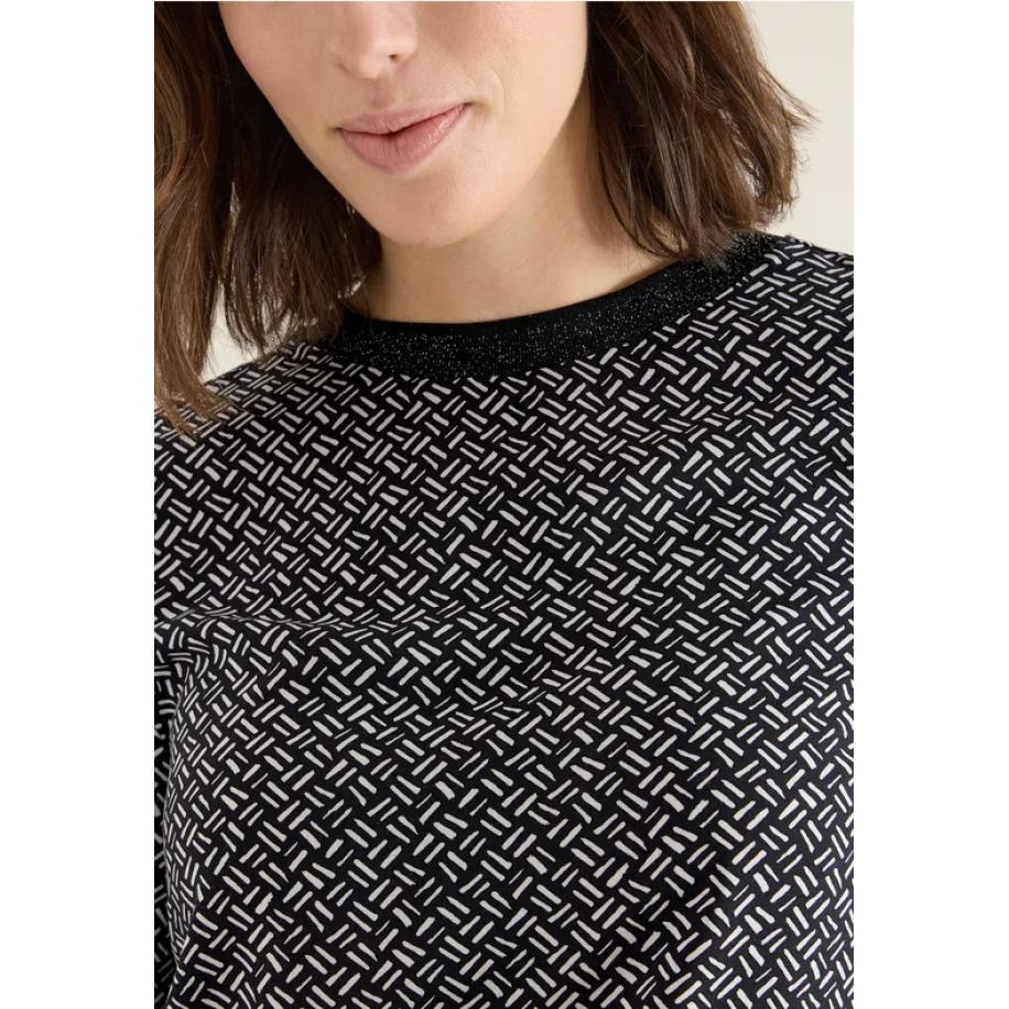 CECIL Bedrukte blouse met glitter Grijs