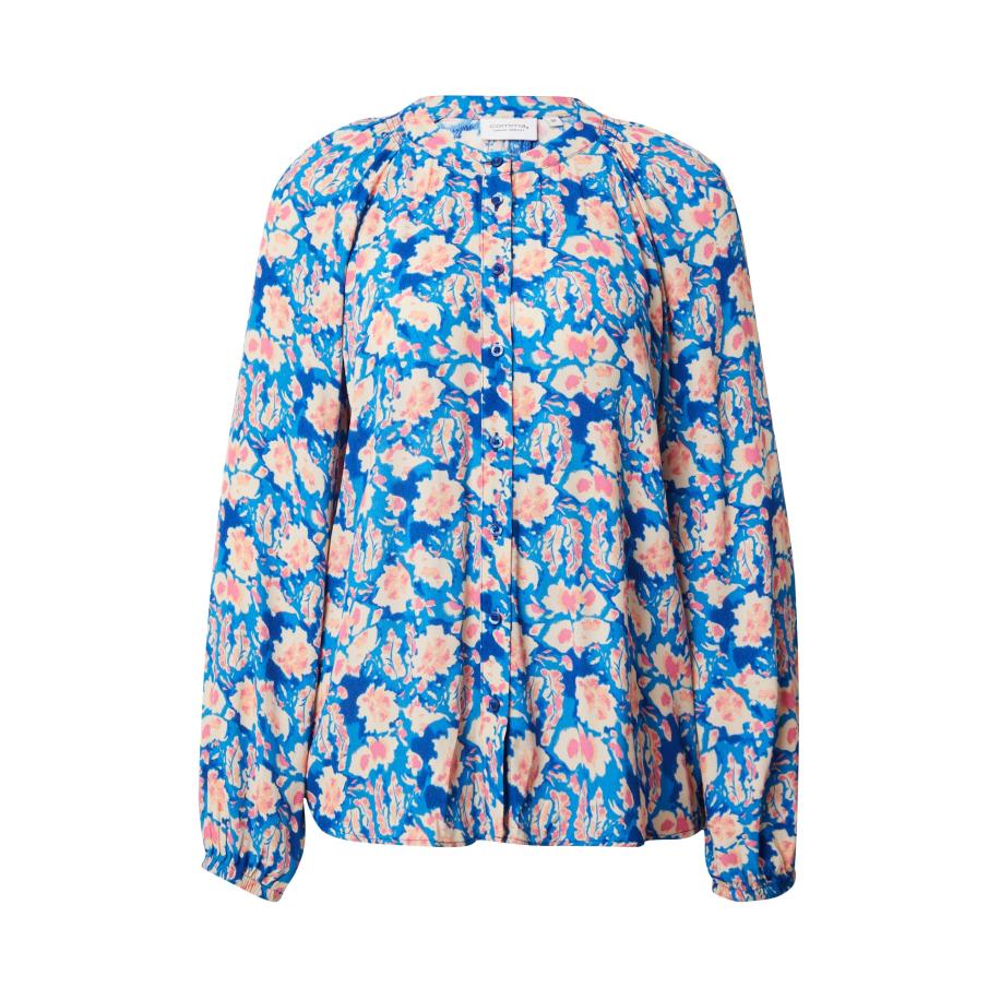 comma casual identity comma casual identity Blouse taupe / blauw / lichtoranje / lichtroze -