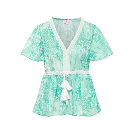 IZIA IZIA Blouse groen / wit