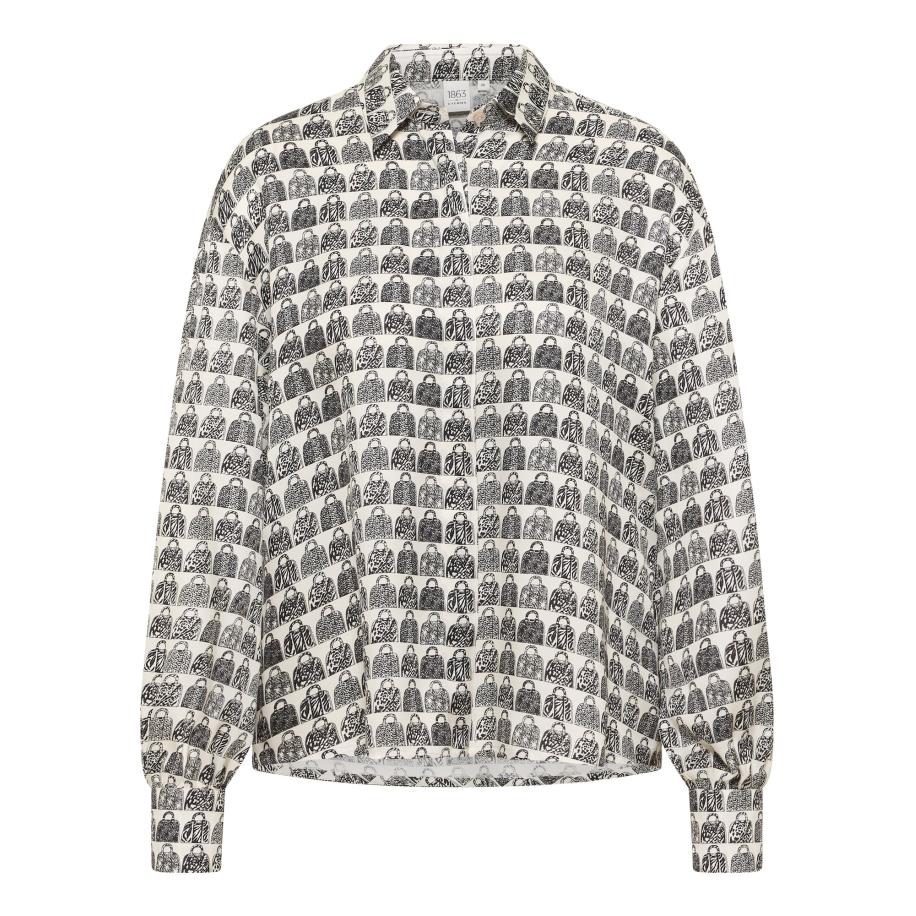 Eterna ETERNA Blouse sand / lichtbeige / zwart -