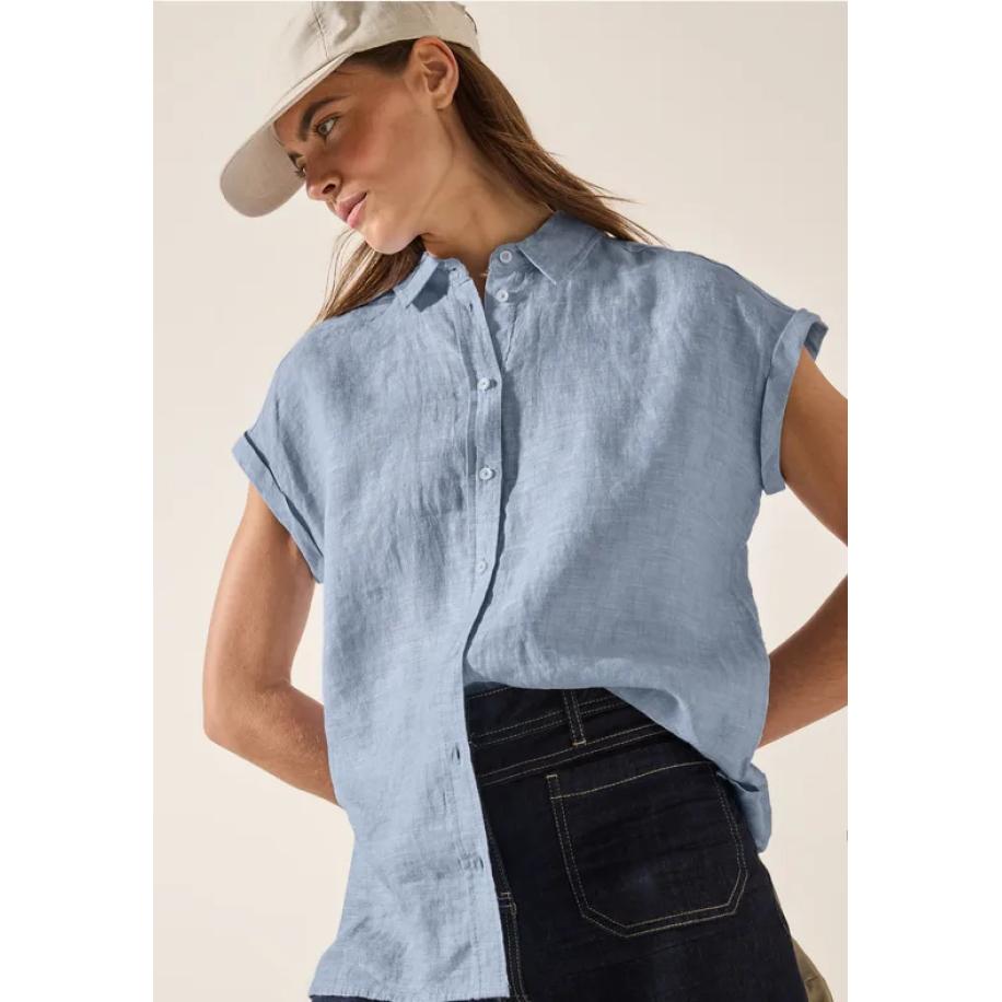 CECIL Chambray blouse Blauw