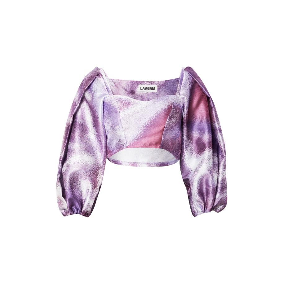 Laagam Laagam Blouse sering / donkerlila / roodviolet -
