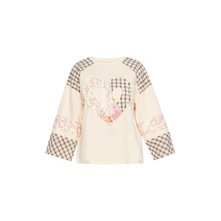 SANIKA SANIKA Shirt beige / chocoladebruin / rosa