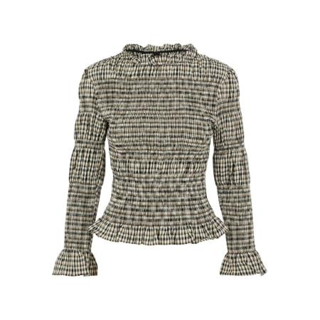 YAS YAS Blouse YASCHEMMA beige / zwart