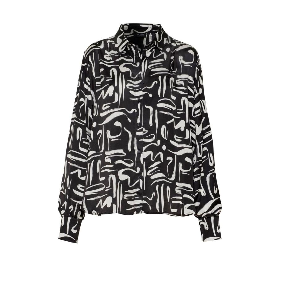 Desoto DESOTO Blouse Lena zwart / wit -
