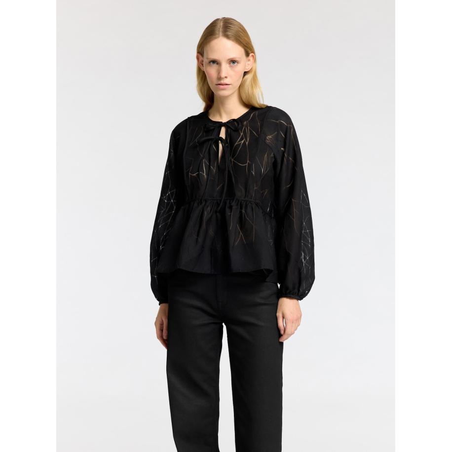 Selected SELECTED Blouse zwart / zilver -