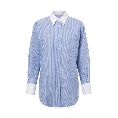 Hugo Boss BOSS Blouse Badina lichtblauw / wit