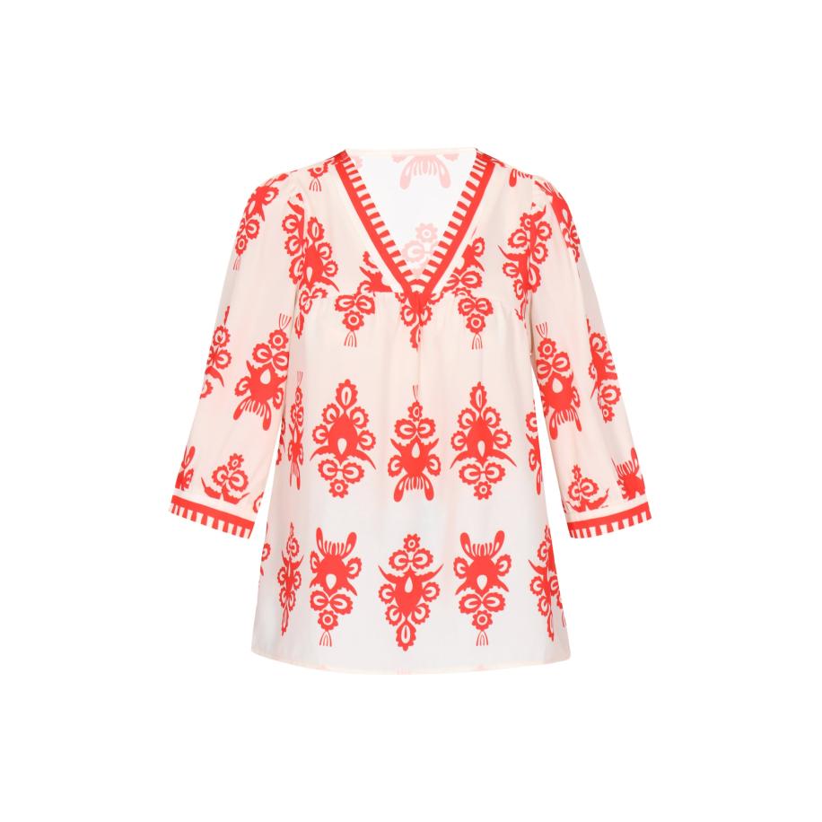 IZIA IZIA Blouse oranje / wit -