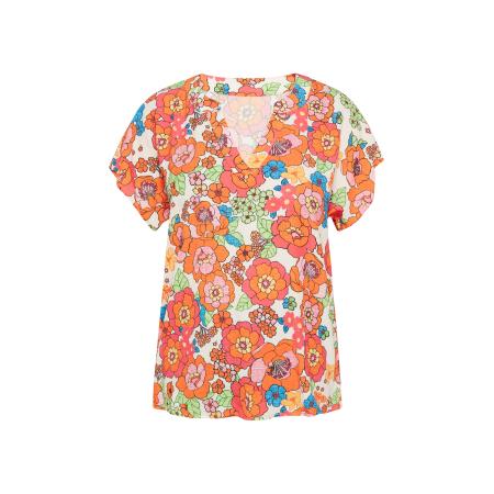 SANIKA SANIKA Blouse Fashion Look lichtgroen / oranje / rood / wit