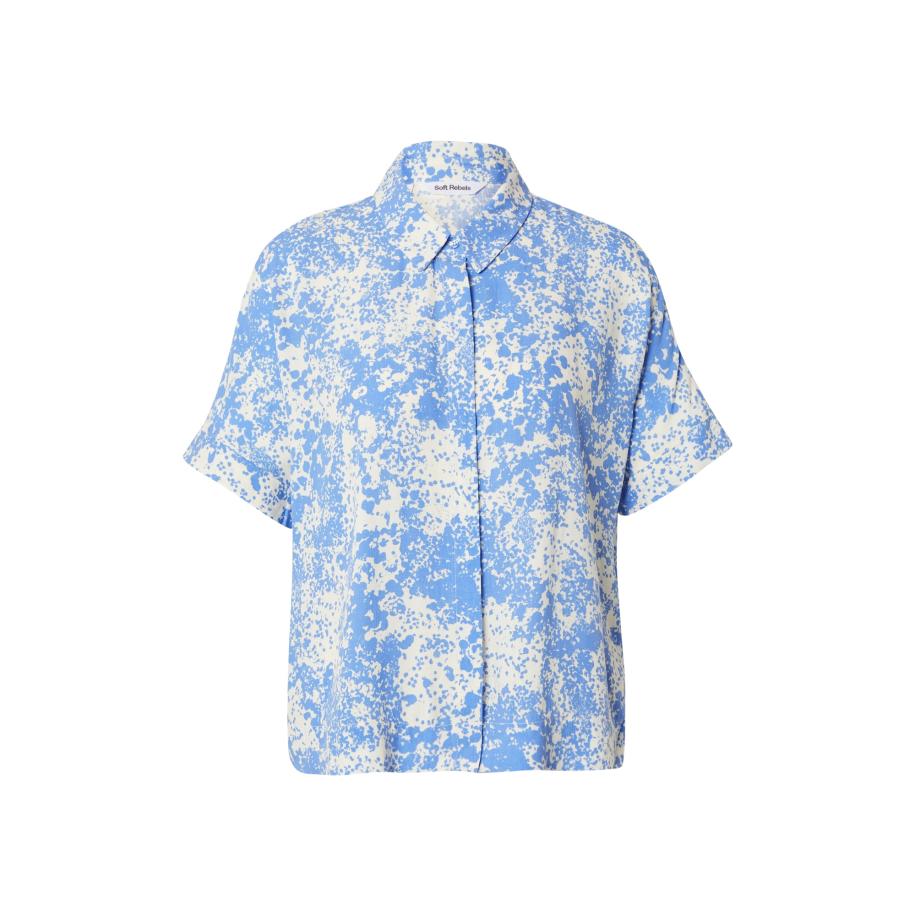 Soft Rebels Soft Rebels Blouse Eleanor lichtblauw / wit -