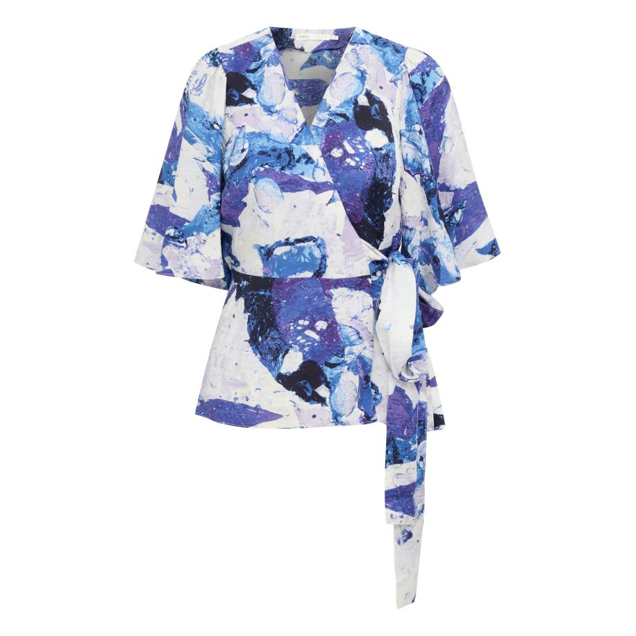 InWear InWear Blouse ElitaI blauw / lila / lavendel / wit -