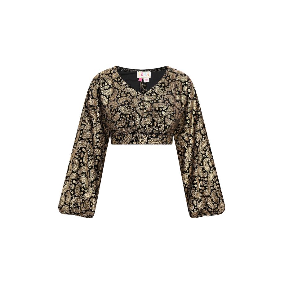 IZIA IZIA Blouse goud / zwart -