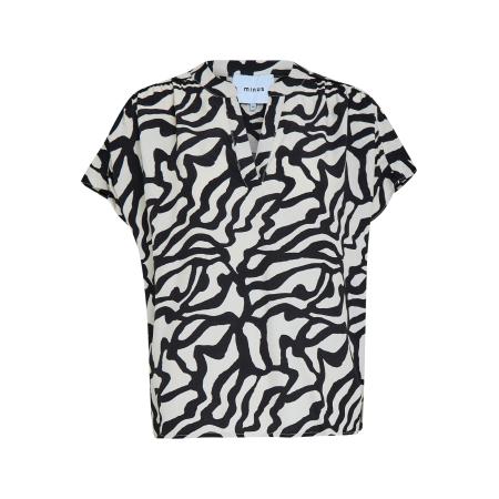 Minus minus Blouse Tiana zwart / wit